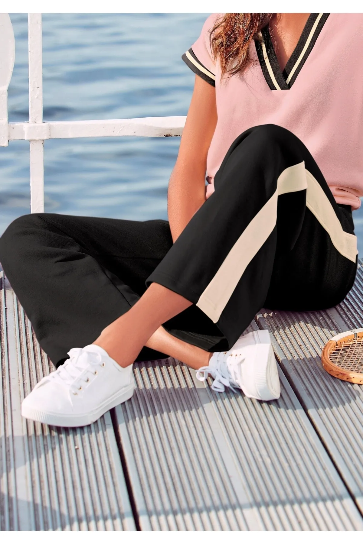 LASCANA  Jogginghose - Schwarz - Relaxed