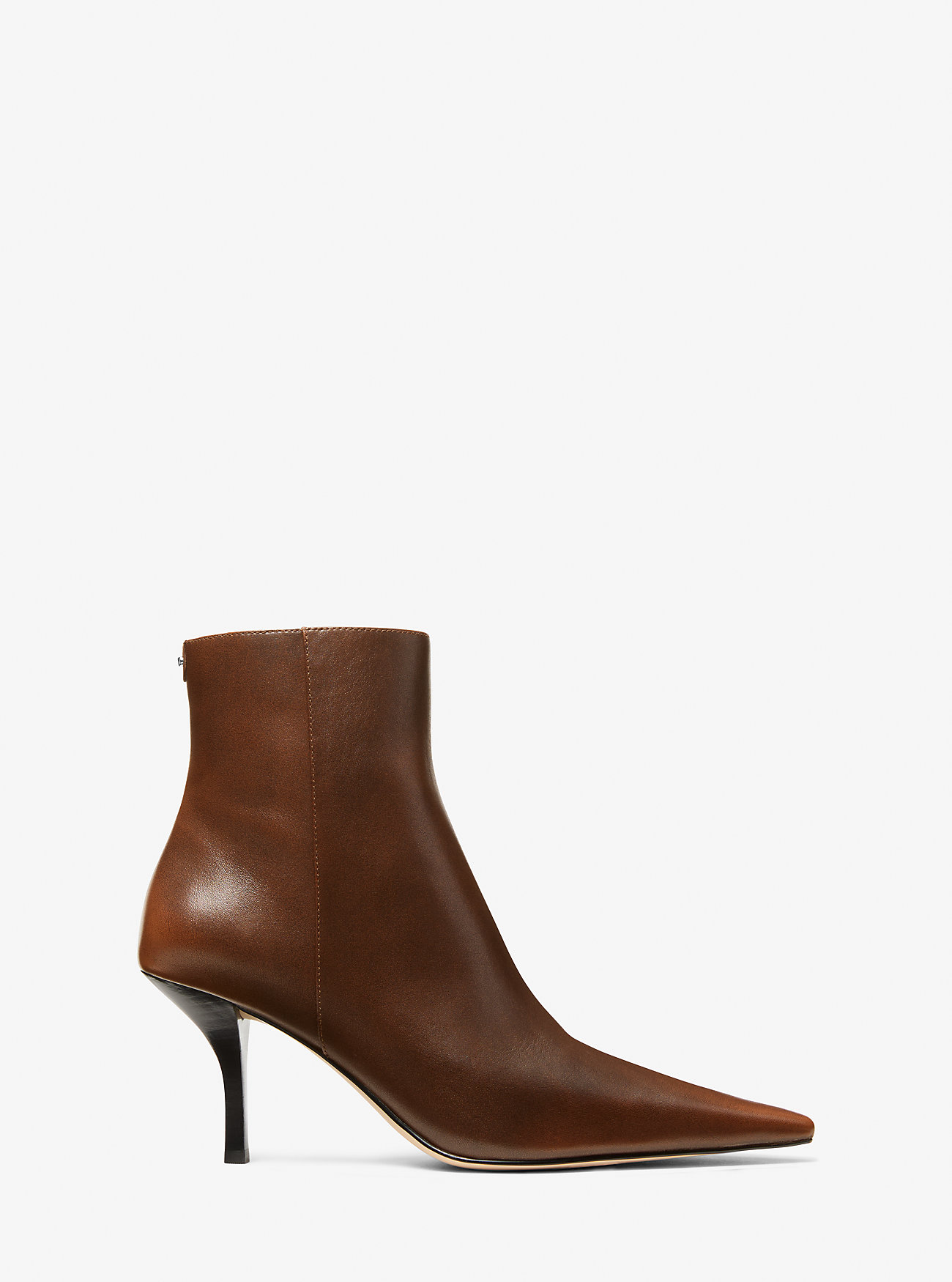 Selina Leather Ankle Boot - LUGGAGE