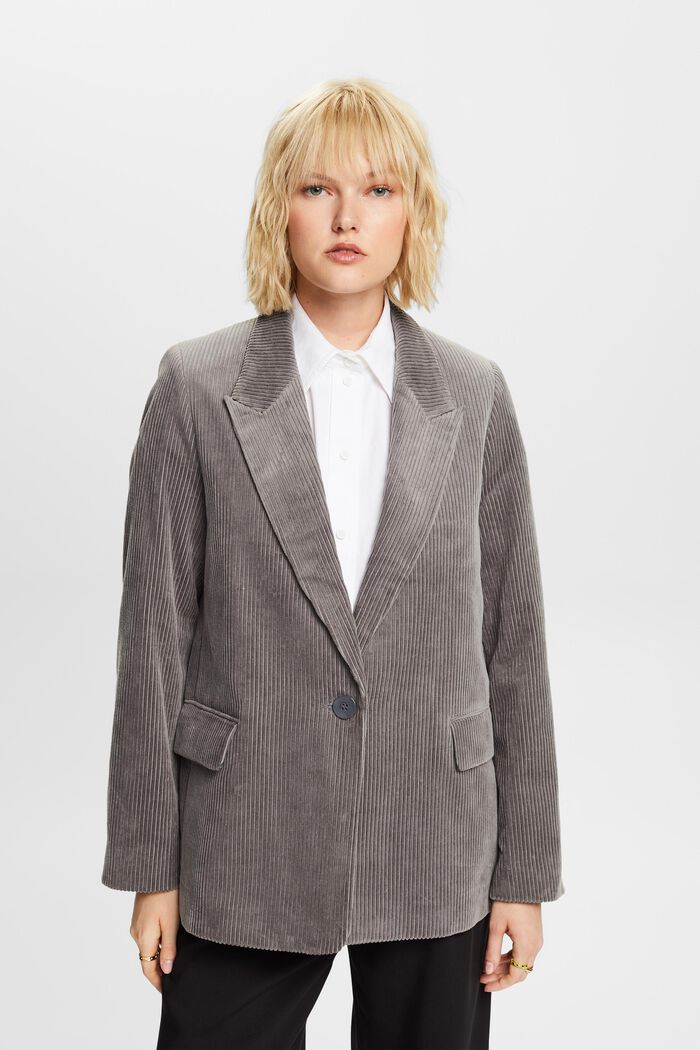 Oversized Cordblazer aus Baumwolle