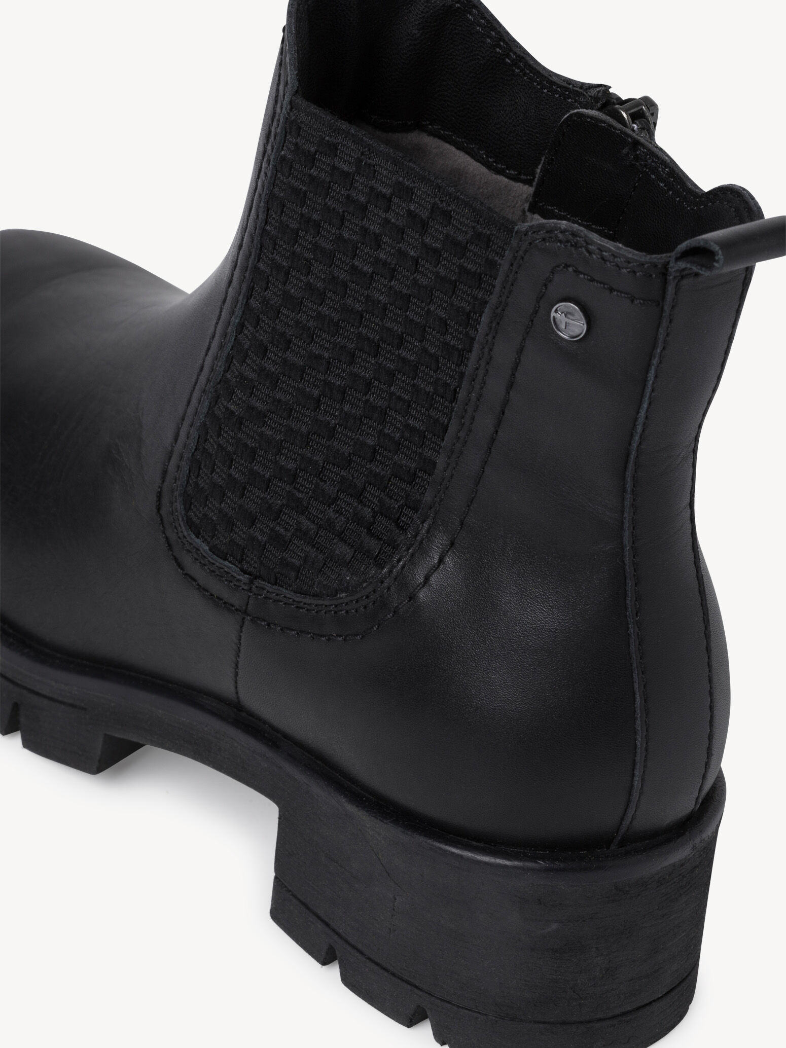 Bottine Chelsea en cuir - noir