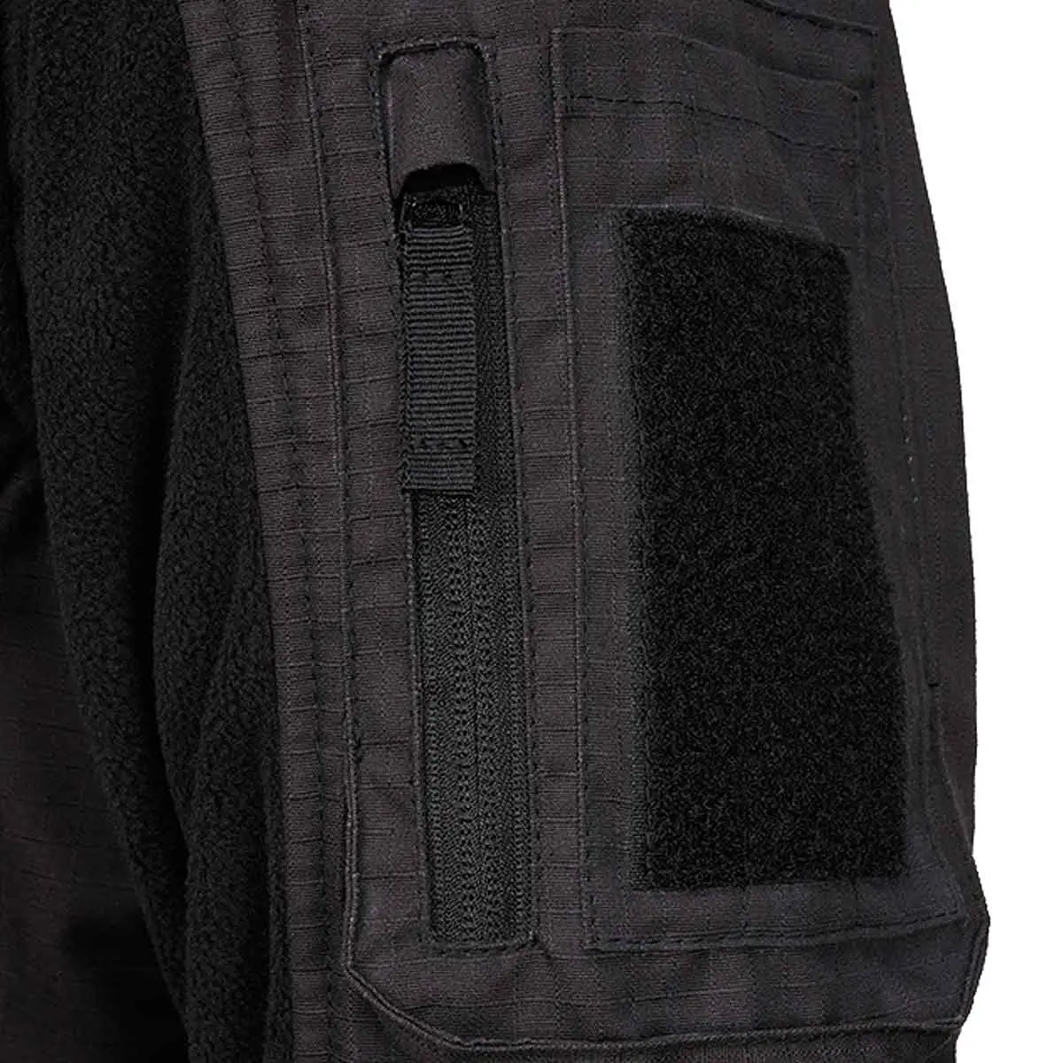 Fleecejacke Ripstop schwarz