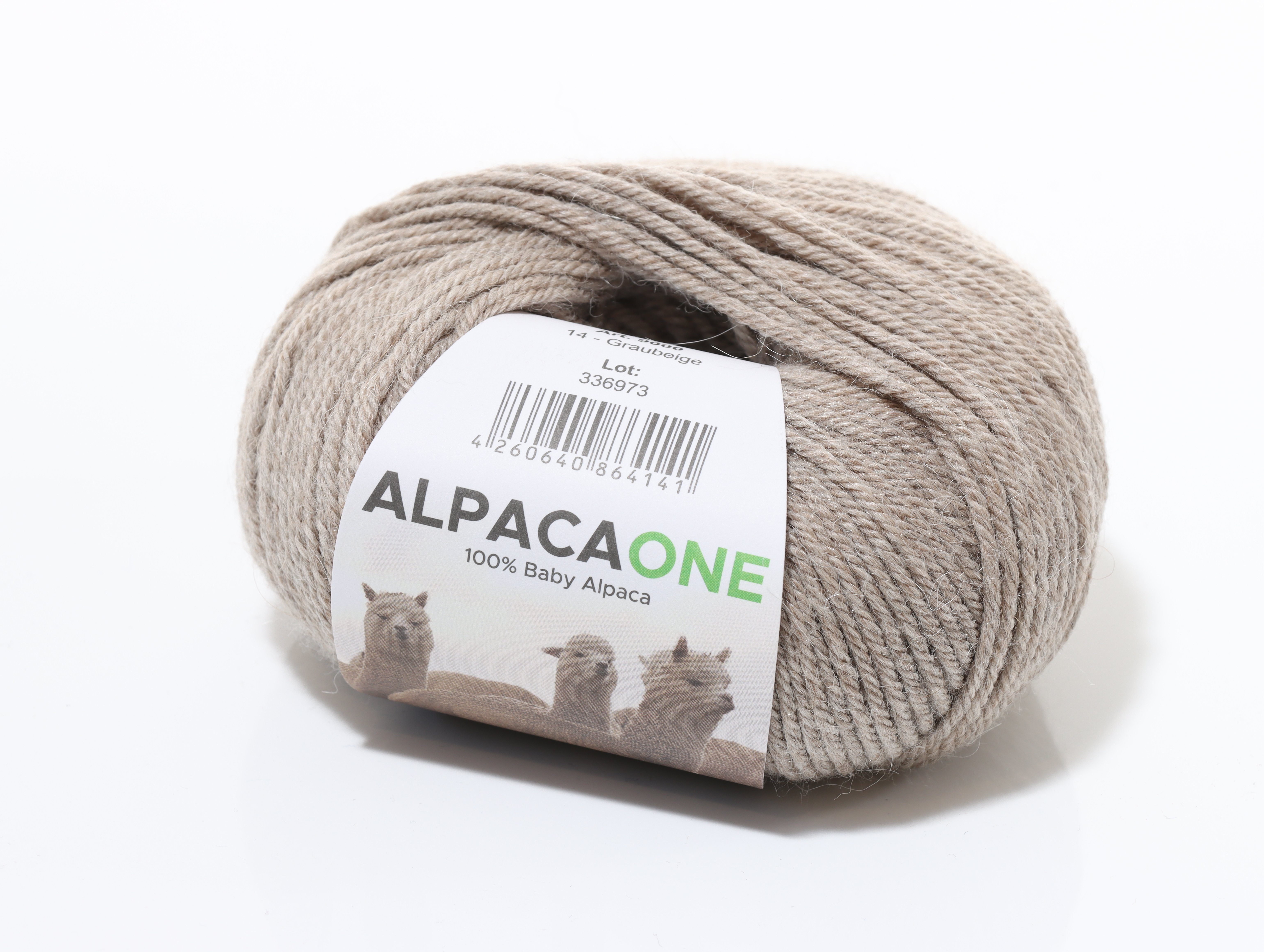 Max Lindner, AlpacaOne: 100 % Alpakawolle zum Stricken und Häkeln, Häkelwolle, 112,00 m (Knäuel 50 g, 1-Knäuel), einzigartige Luxus Wolle aus 100% Baby Alpaka