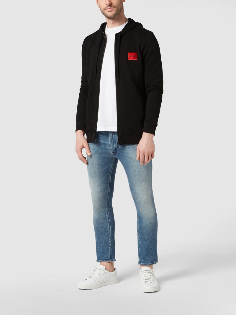 Sweatjacke aus Baumwolle Modell 'Daple212' in schwarz