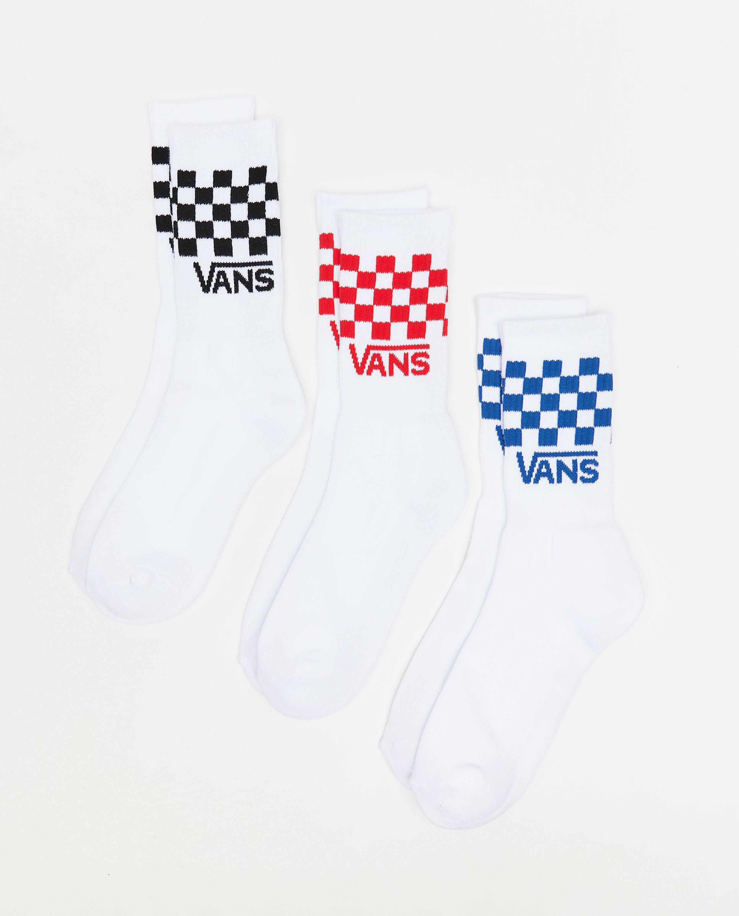 Set de 3 perechi de șosete Vans roșii