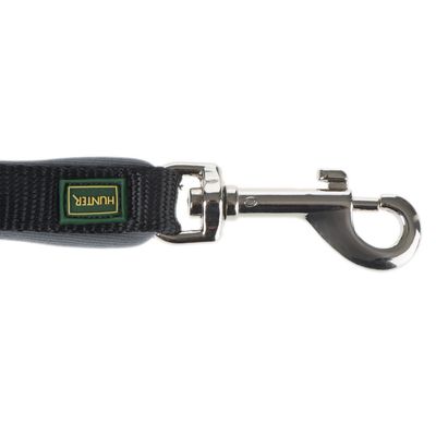 HUNTER Neopren Führleine schwarz/grau