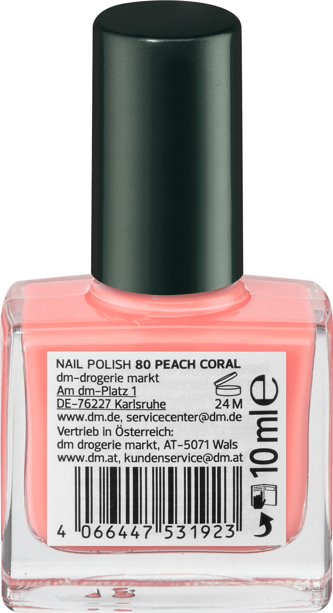 Nagellack Color & Care Nail Polish 80 Peach Coral, 10 ml