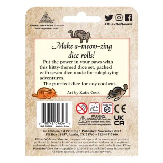 Kitten Polyhedral Dice Brown (7)