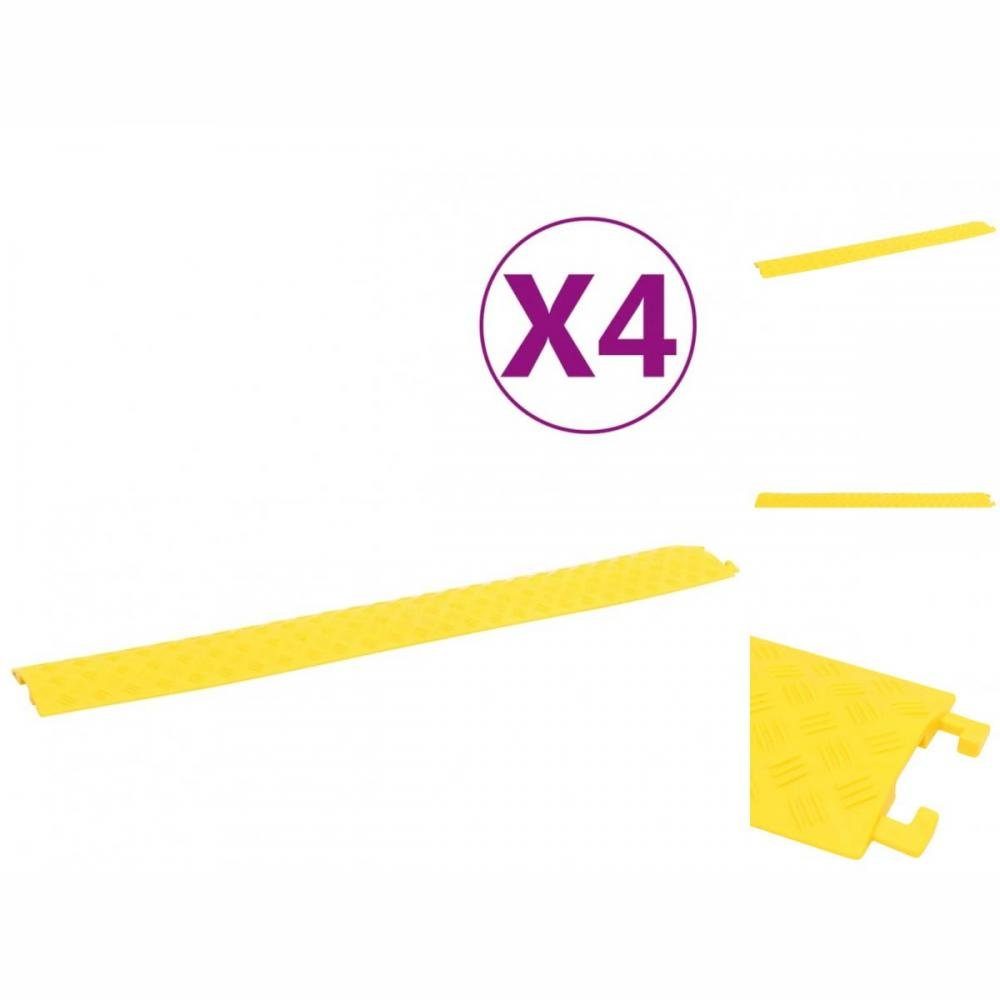 vidaXL Parkschwelle Kabelbrücken 4 Stk 100 cm Gelb