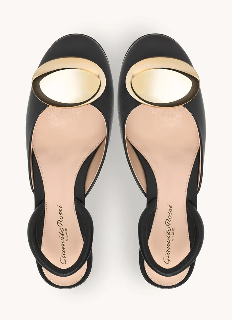 Gianvito Rossi Sphera 45 lambskin slingback