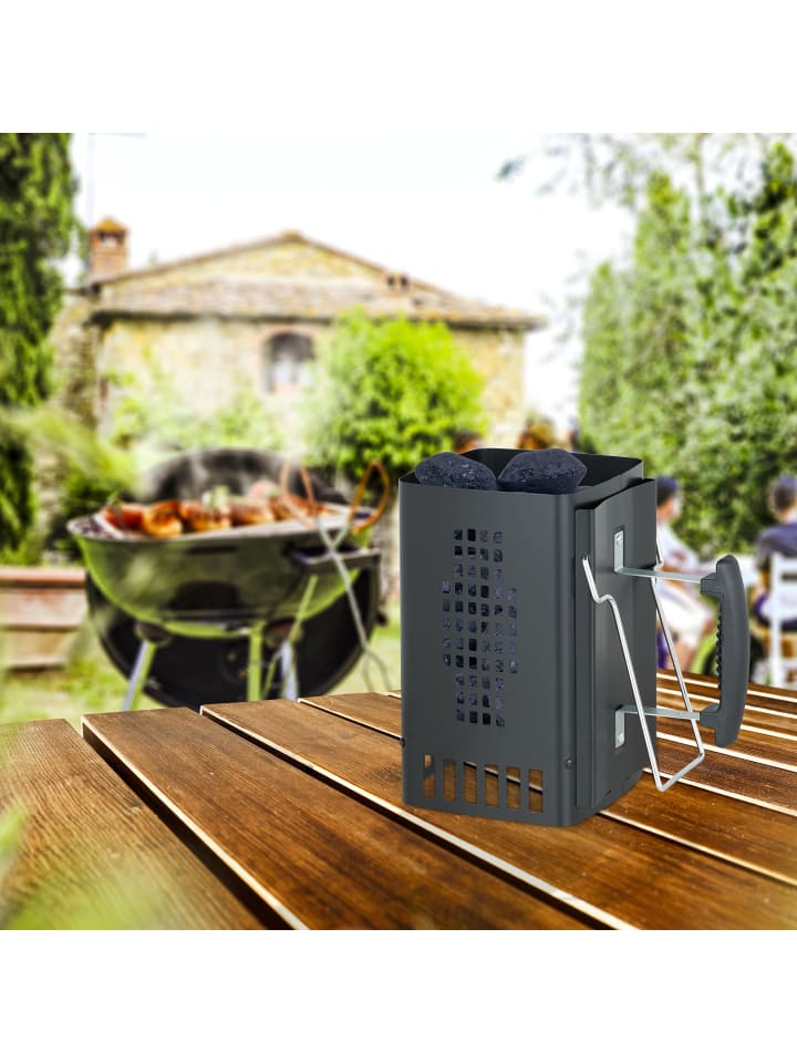 relaxdays Anzündkamin in Schwarz günstig kaufen onesize