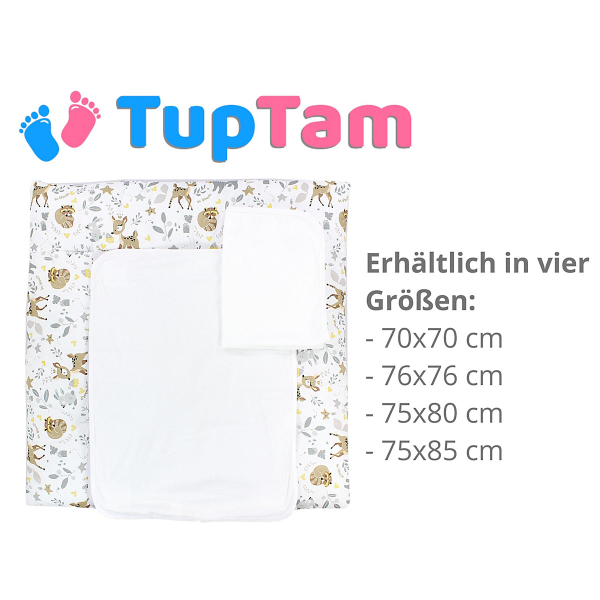 Wickelauflage inkl. 2 Frotteebezüge für Kinder