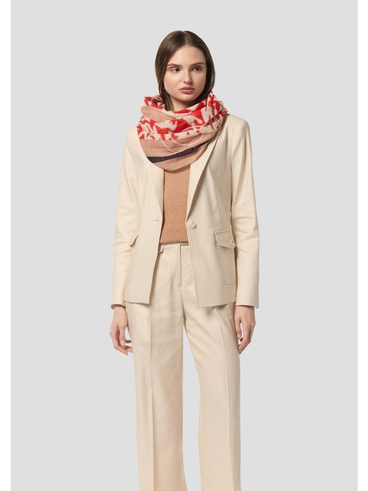 comma Tuch in Beige-rot günstig kaufen 1
