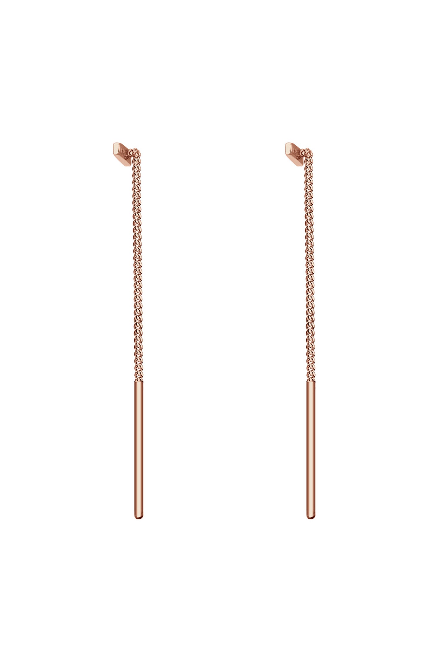 Elli Women's Pull-Through Stick Geo Trend Earrings in 925 Sterling Silver