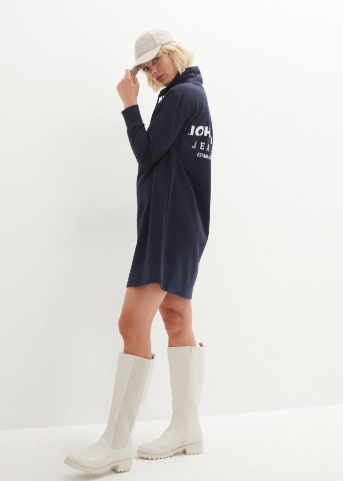 Sweatkleid mit Rückenaufdruck