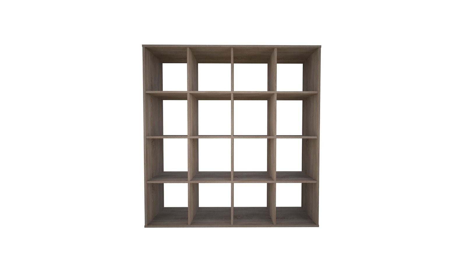 Polini Home Raumteilerregal Polini Home Raumteiler Bücherregal Regal Eiche 16 Fächer