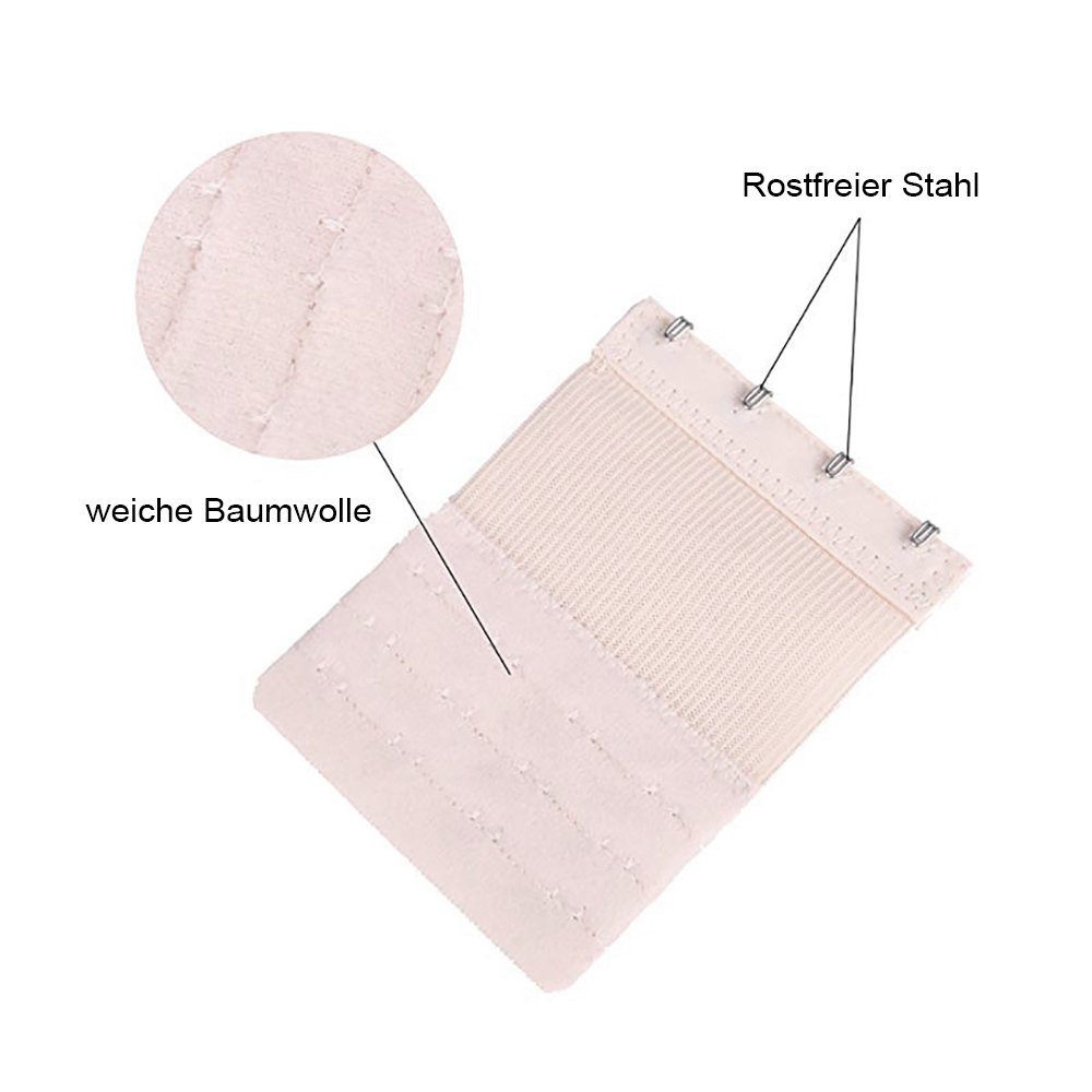 FeelGlad BH-Verlängerung BH-Verlängerungen, 2 Haken/3 Haken/4 Haken (9 St), Unterwäsche-Verlängerungsknopf