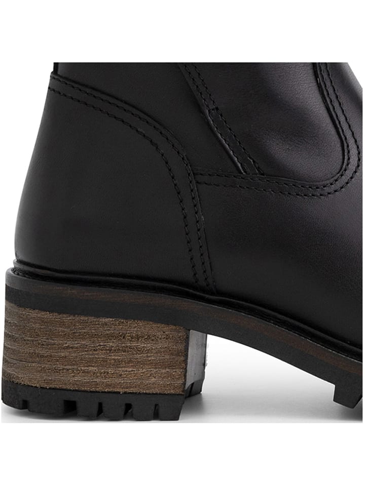 mysa Leder-Stiefeletten in Schwarz günstig kaufen