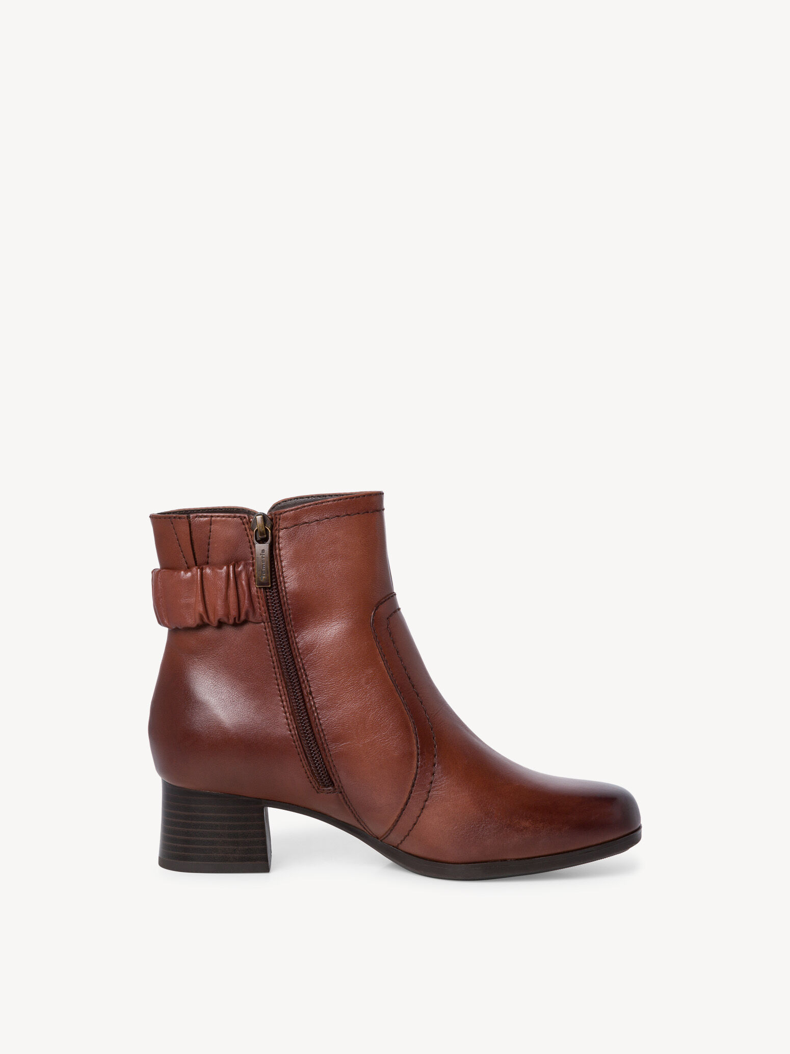 Bottine en cuir - marron