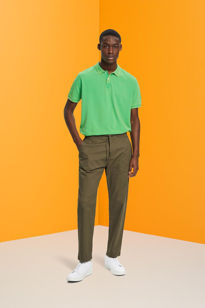 Poloshirt aus Stone-Washed-Baumwollpikee