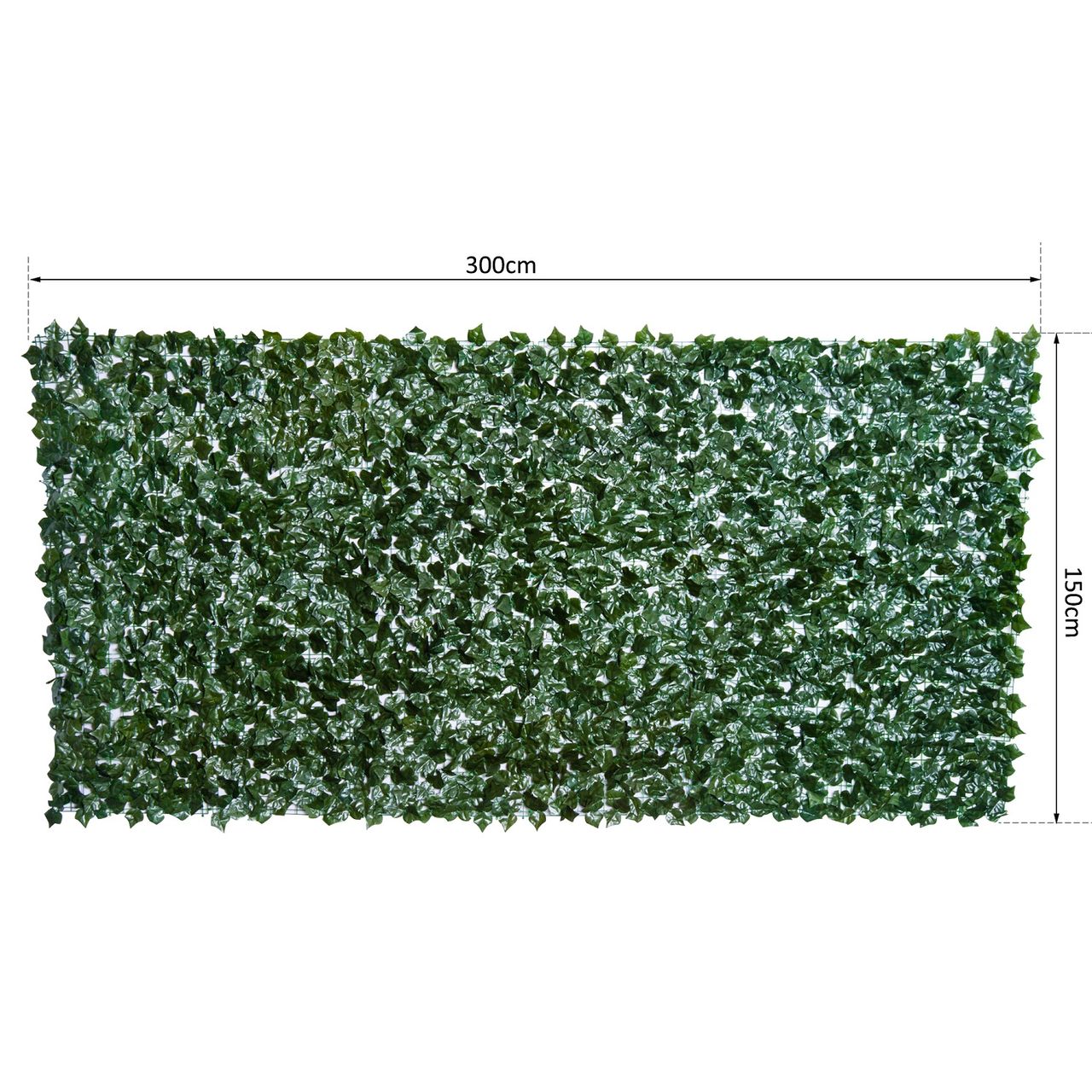 Outsunny Künstliche Hecke, Dunkelgrün 300 x 150 cm
