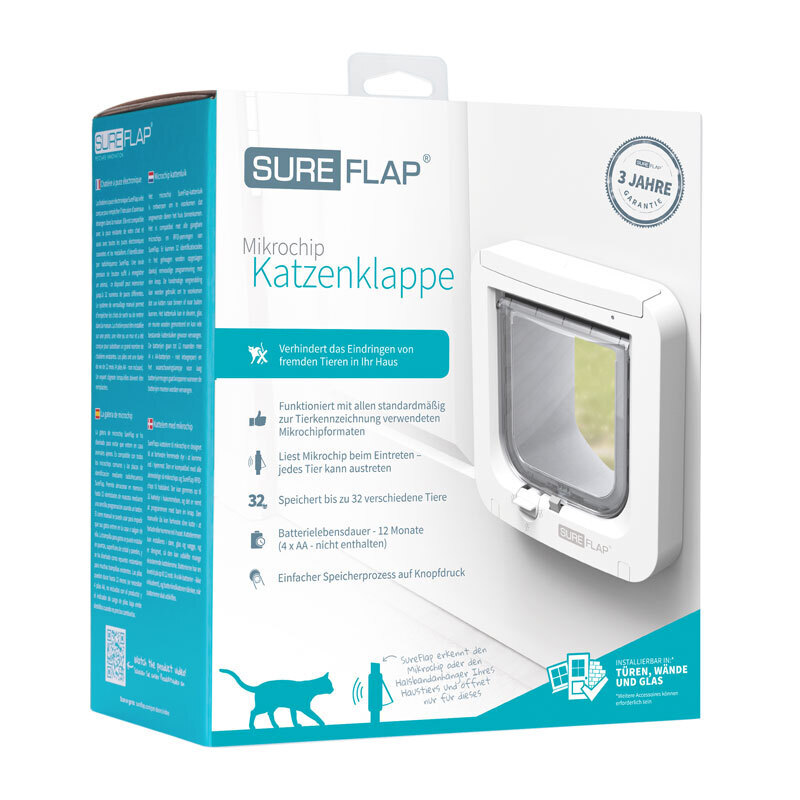 SureFlap Klappen & Türen SureFlap Mikrochipgesteuerte Katzenklappe weiß
