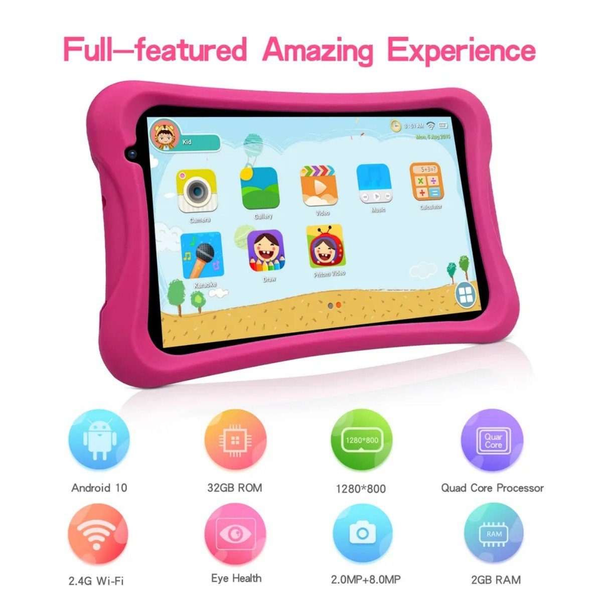 Hikeren 8 Zoll HD-IPS-Display Android 10 Kinder-Tablet,2 GB RAM 32 GB ROM Tablet (8)