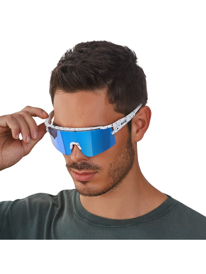 YEAZ SUNTHRILL SET Sport-Sonnenbrille Weiß/Blau in weiß / blau günstig kaufen onesize