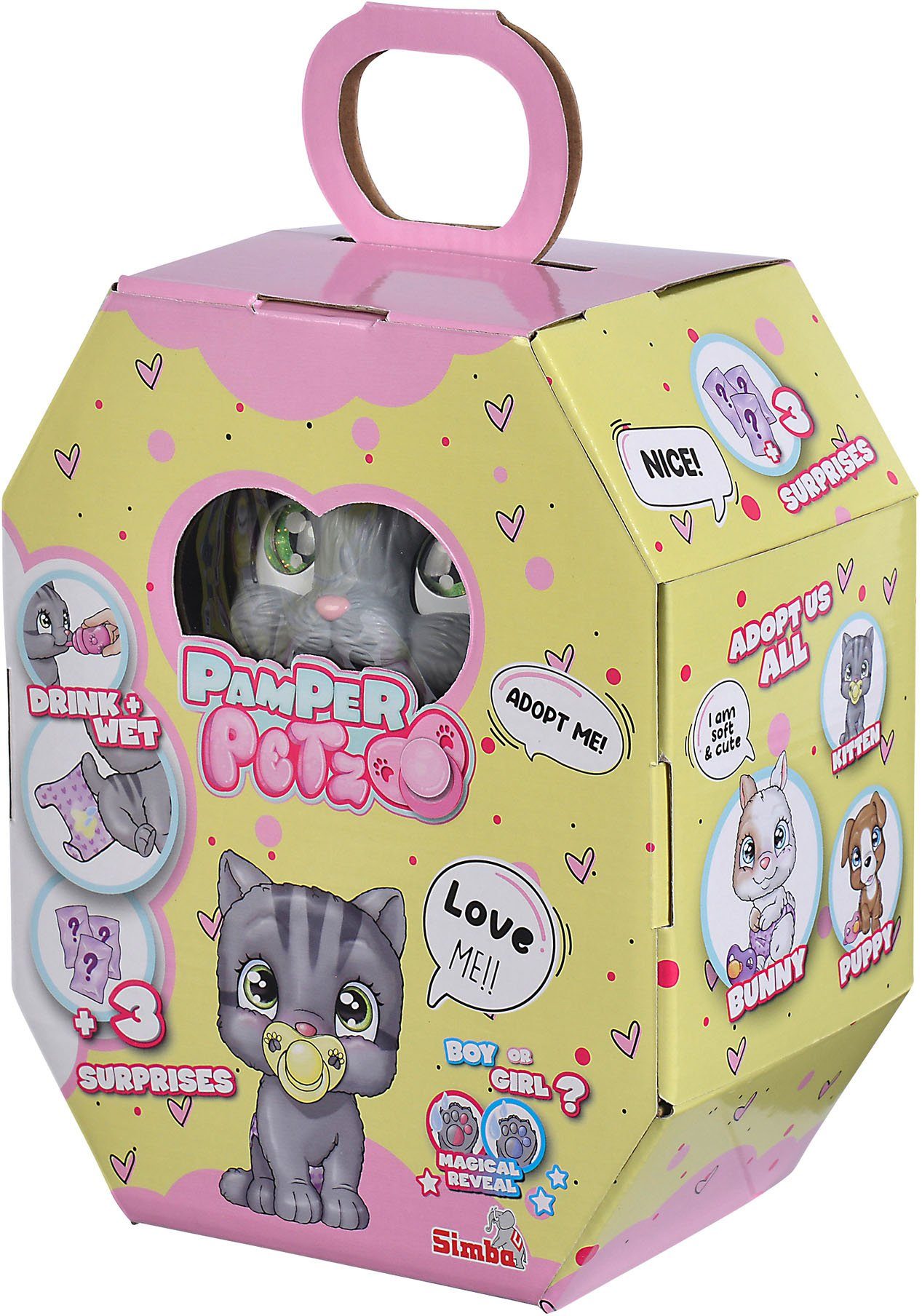 SIMBA Spielfigur Pamper Petz Katze, mit Trink- und Nässfunktion