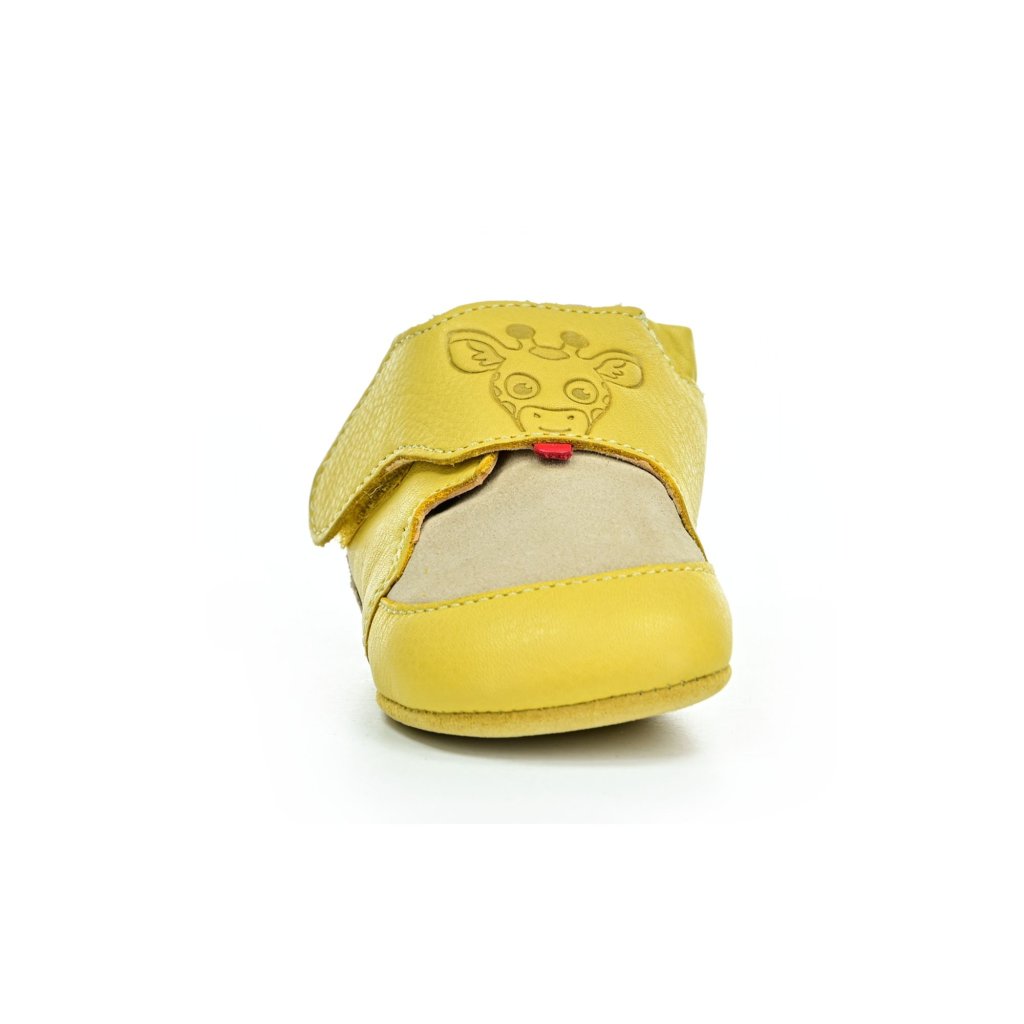 Affenzahn Krabbelschuh Leder Crawly Giraffe Yellow