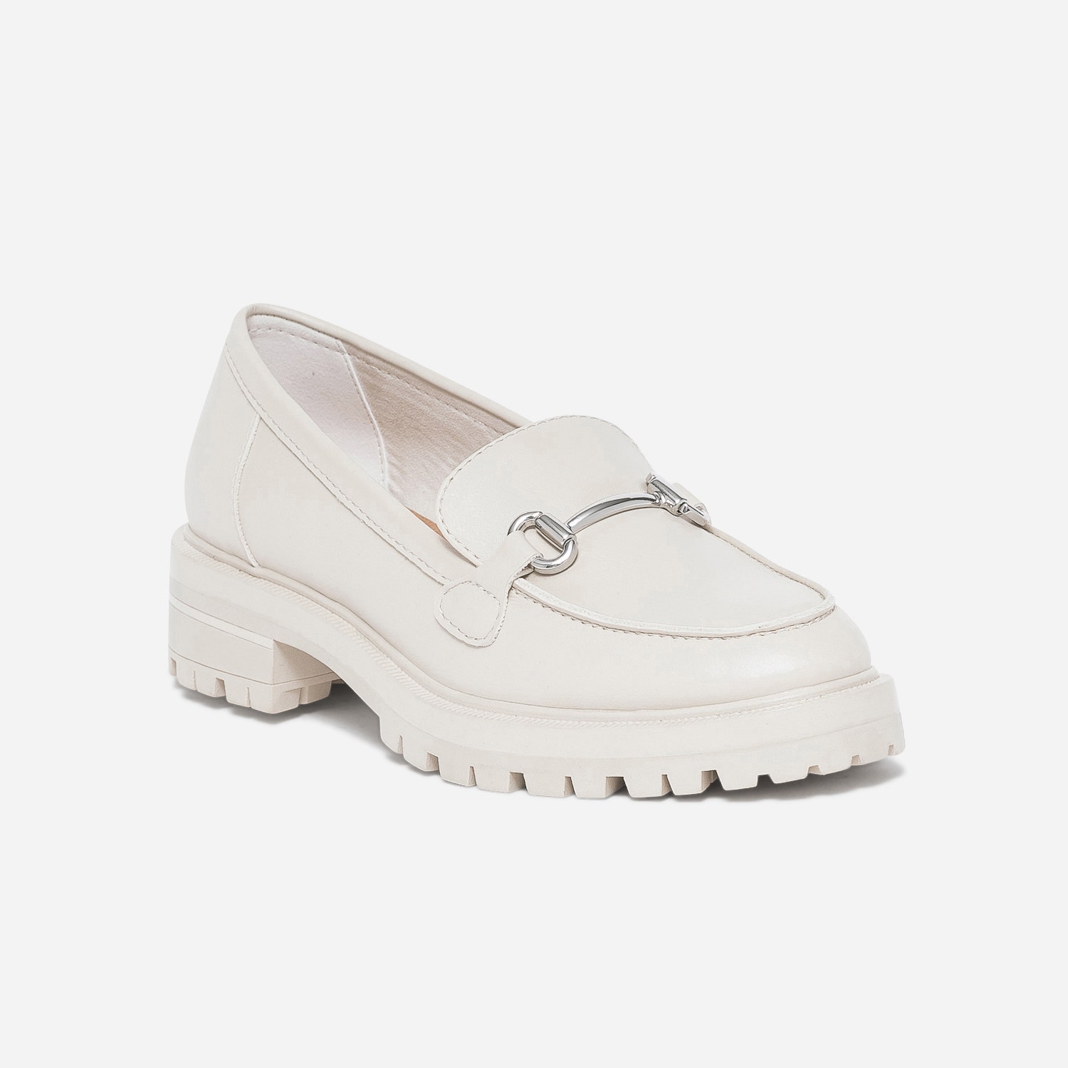 Mocassin TEXTO beige à semelle crantée