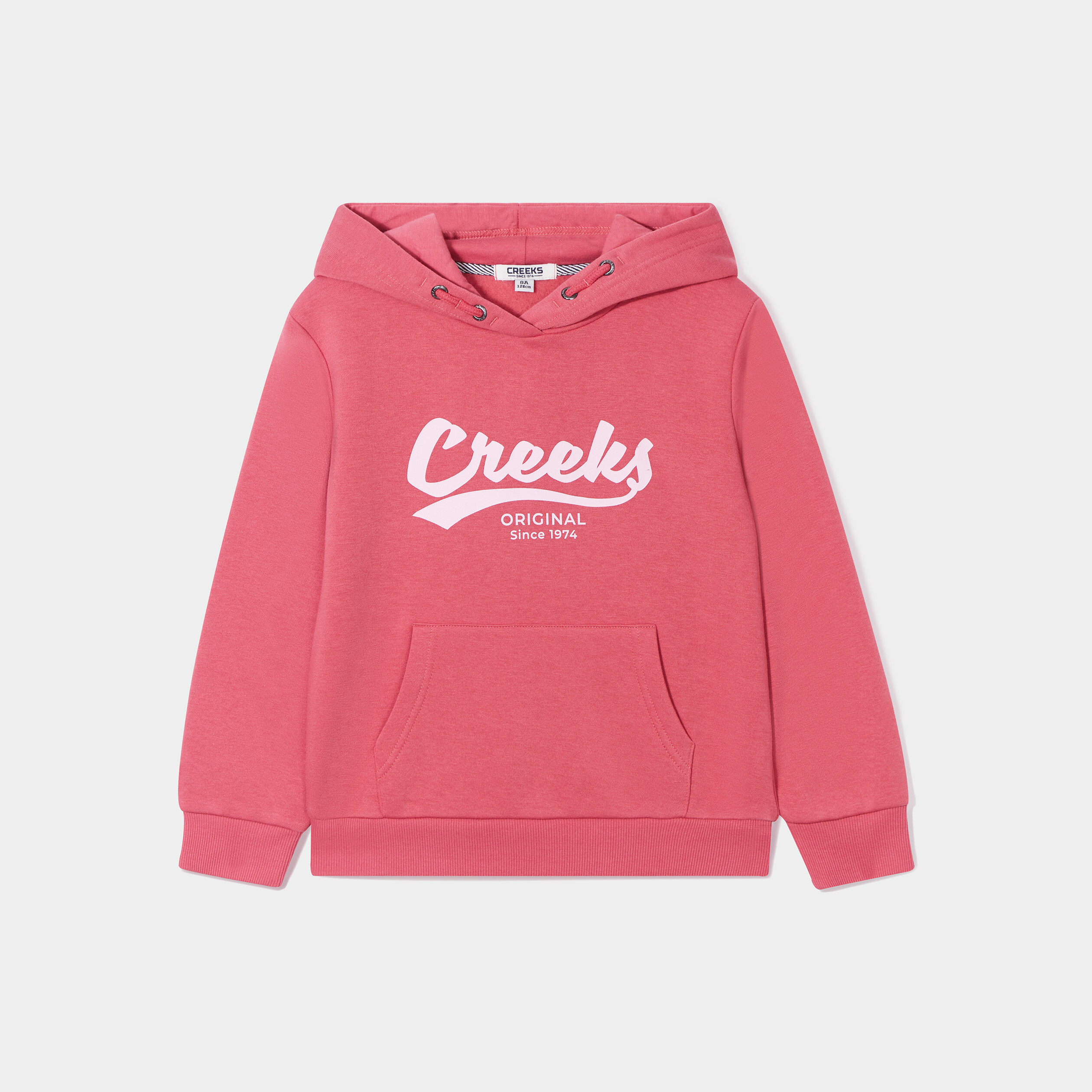 Sweat oversize à capuche hoodie Creeks rose framboise fille | La Halle
