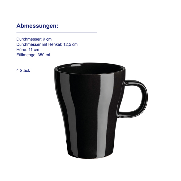 Kombiservice Isora, schwarz, 16-tlg.