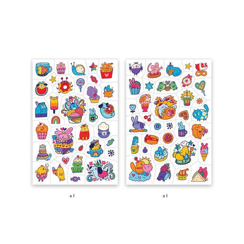 2 planches de tattoos Mimi sweat Djeco