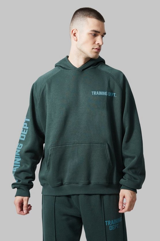 Tall kastiger Oversize Hoodie mit Active Training Dept Print