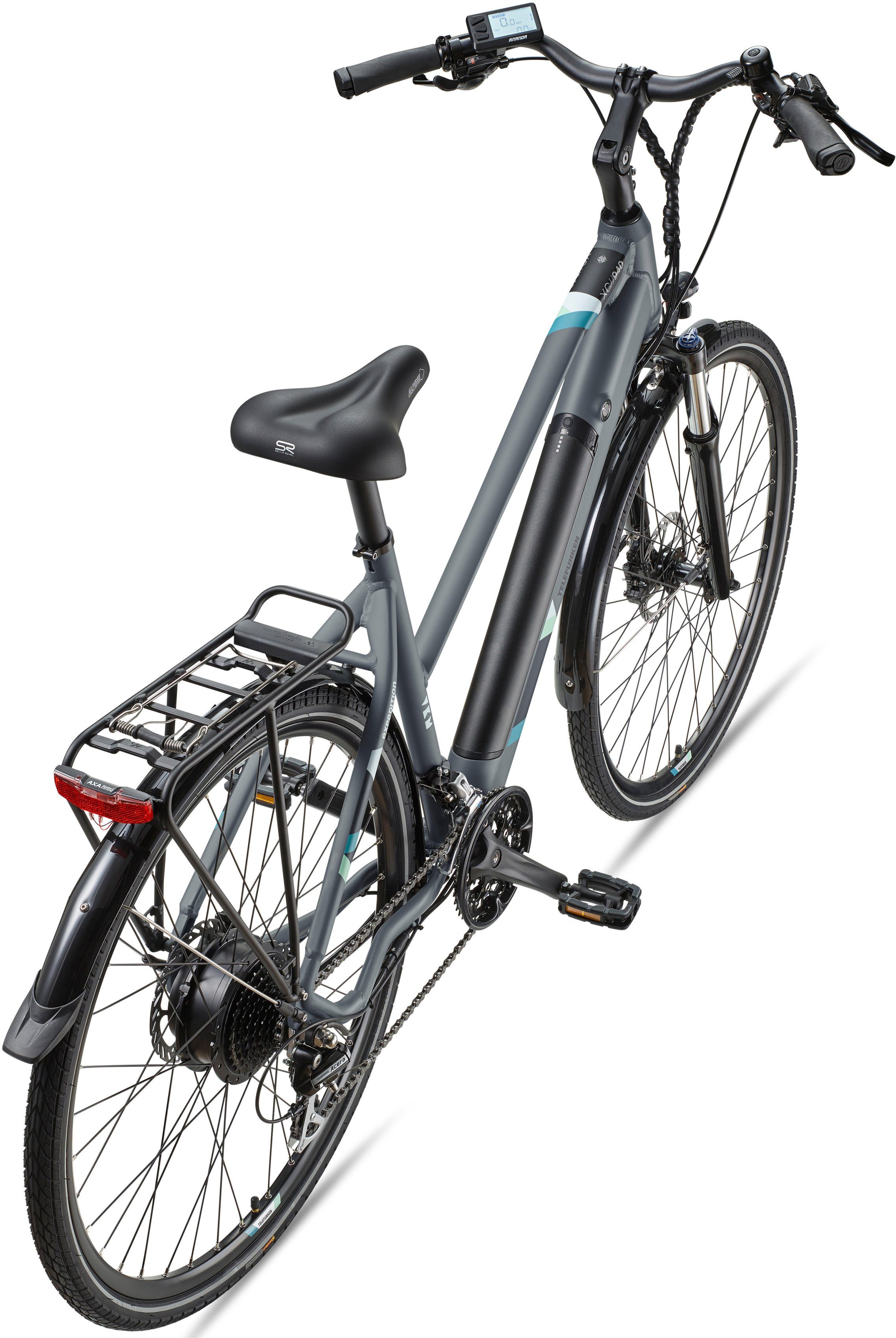 Telefunken E-Bike Expedition XC940, 24 Gang Shimano Acera Schaltwerk, Kettenschaltung, Heckmotor, 417,6 Wh Akku