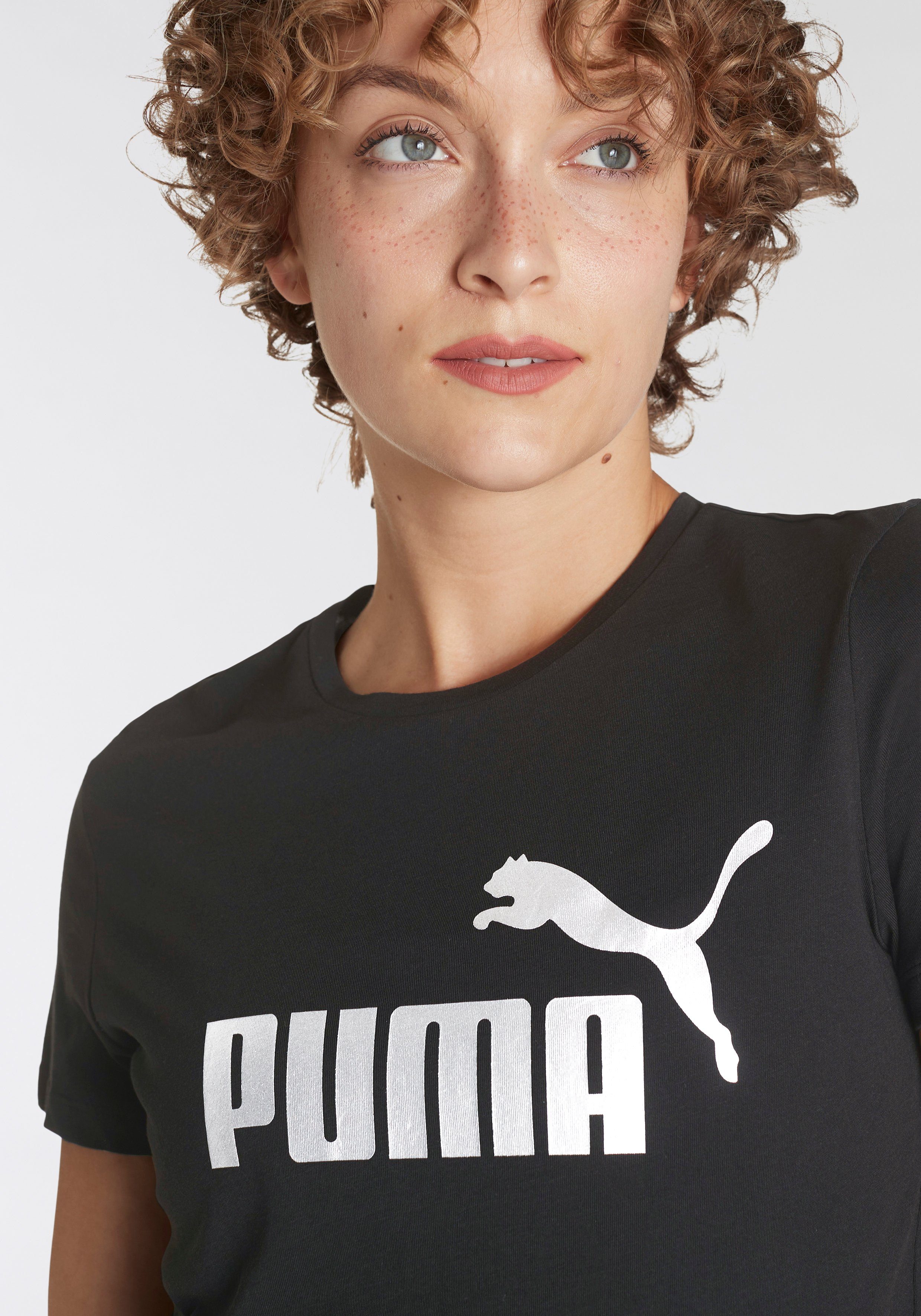 PUMA T-Shirt ESS+ METALLIC LOGO TEE