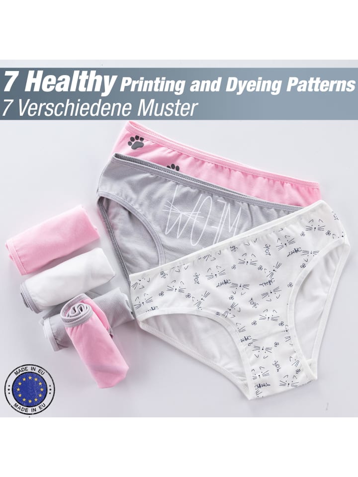 LOREZA 7er Set Slips - Katzen - Bunt günstig kaufen