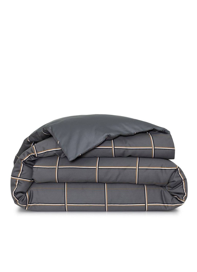 Copripiumino in raso a quadri HUGO BOSS - 80 fili/cm² - federe non incluse