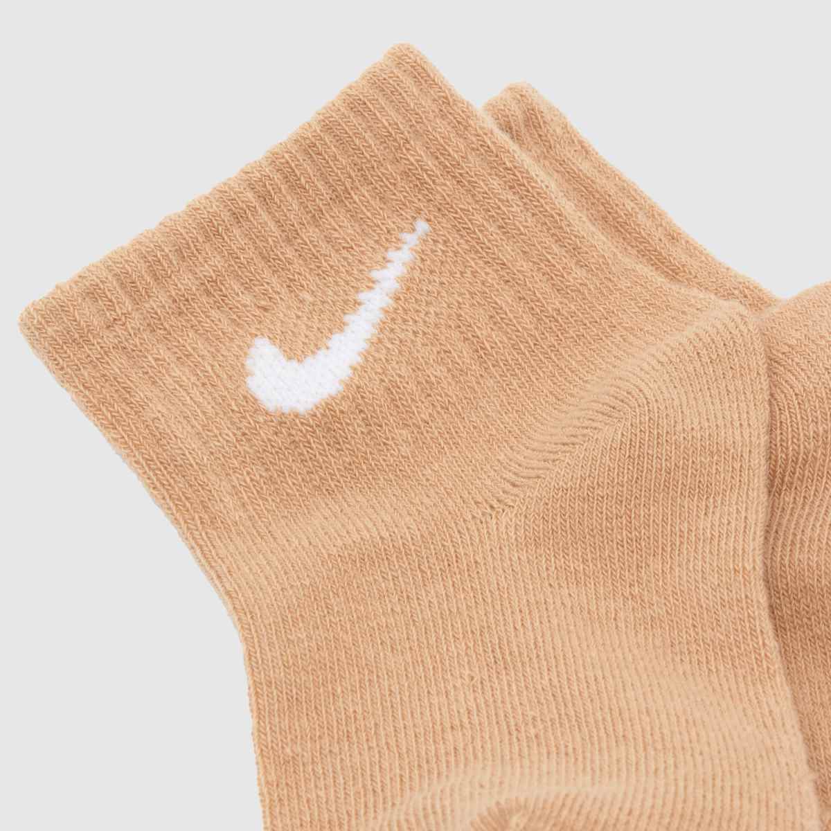 Nike beige flerfärgade ankelstrumpor för spädbarn, 6-pack