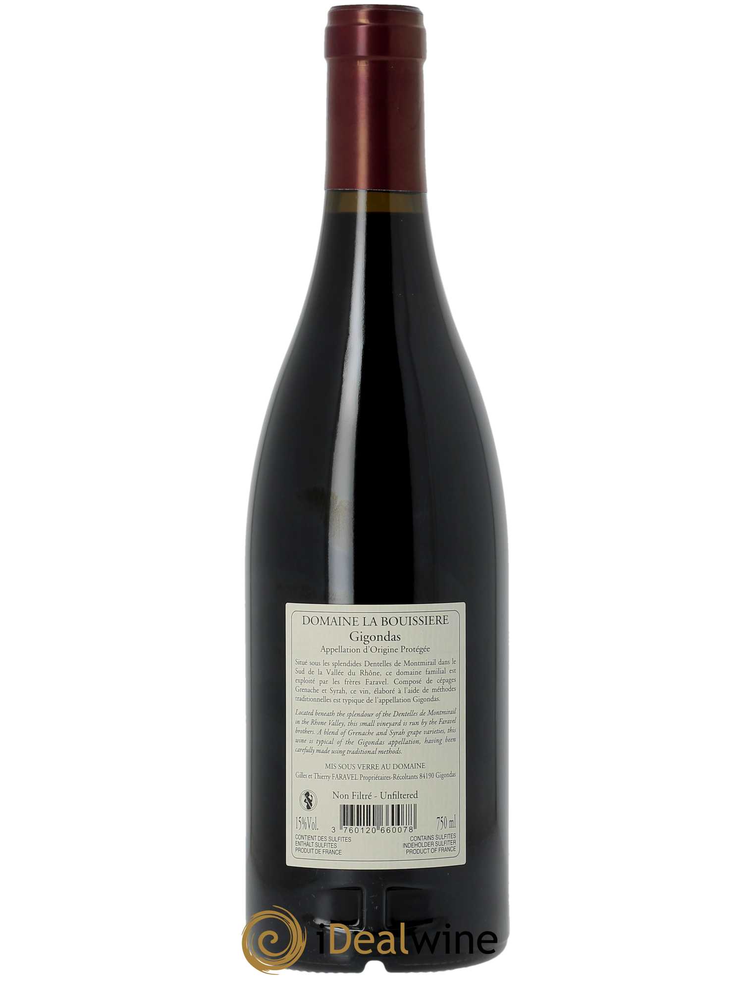 Gigondas La Bouïssière  2020 - Lot de 1 Bouteille