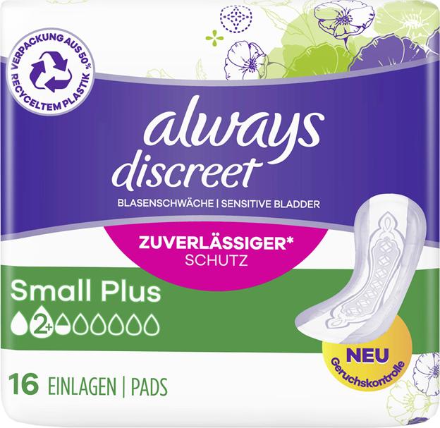 Always Discreet Inkontinenz Binden Small Plus