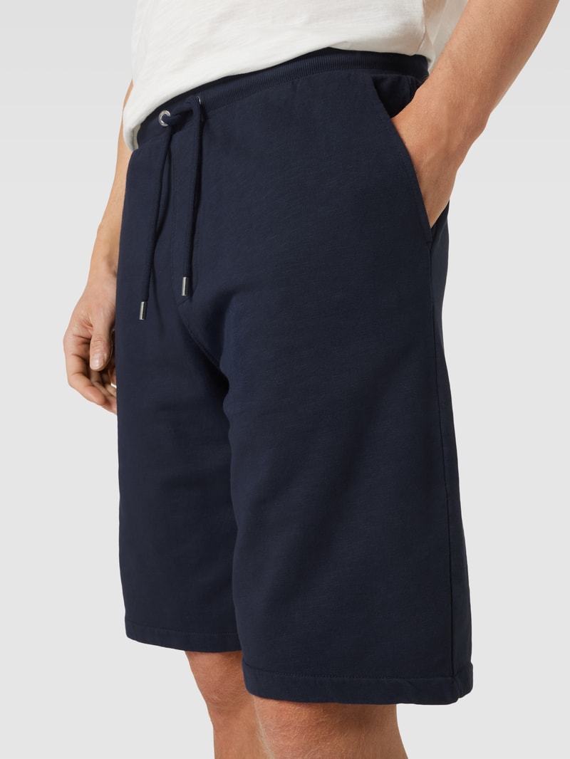 Sweatshorts mit Tunnelzug Modell 'Washer' in dunkelblau