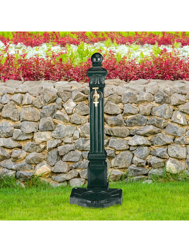relaxdays Standbrunnen in Dunkelgrün - (B)28 x (H)80 x (T)32 cm günstig kaufen onesize