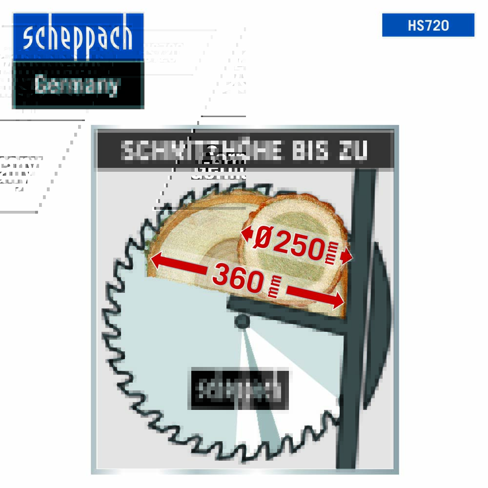 Scheppach Wippkreissäge HS720, 230 V Made in Germany