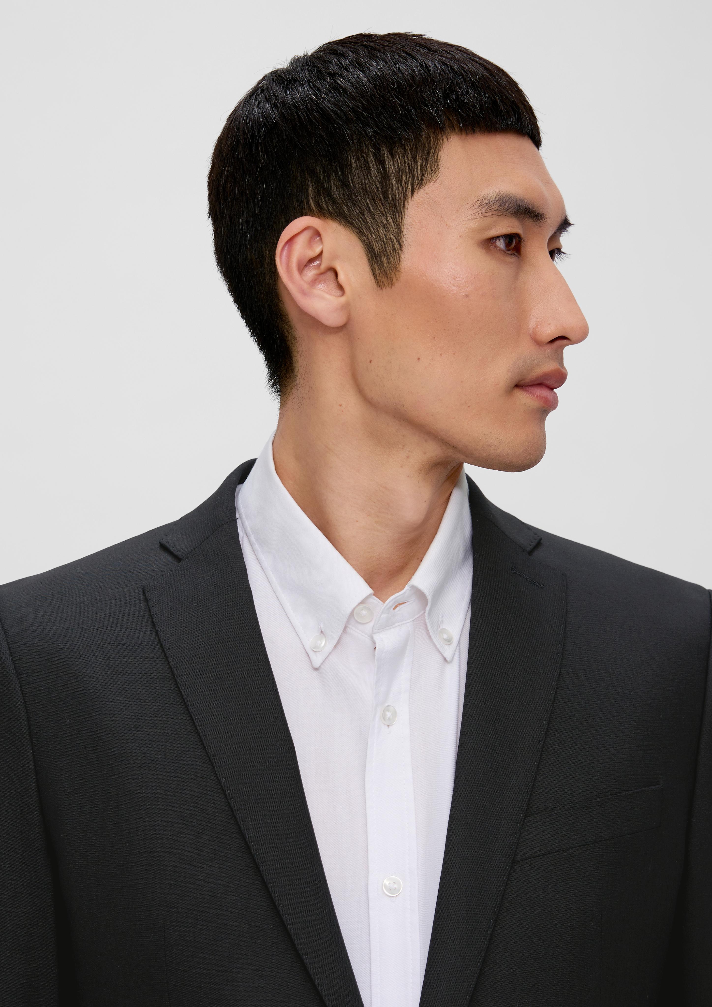 Slim: Elastisches Sakko in Wollmix  2134202-9999