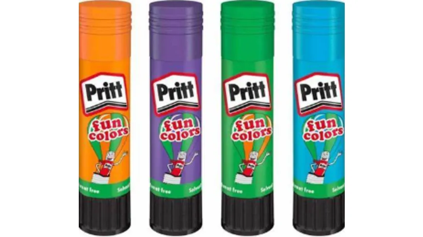 Pritt Bastelkleber Klebestift Fun Colors 4x10g 40 g