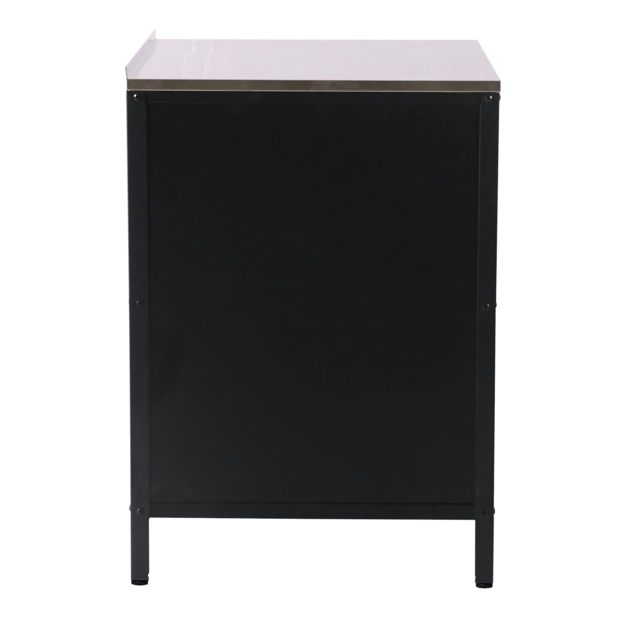 casa.pro Mehrzweckschrank Bolognano Schrank 92x80x50cm mit 2 Türen Schwarz, matt, matt