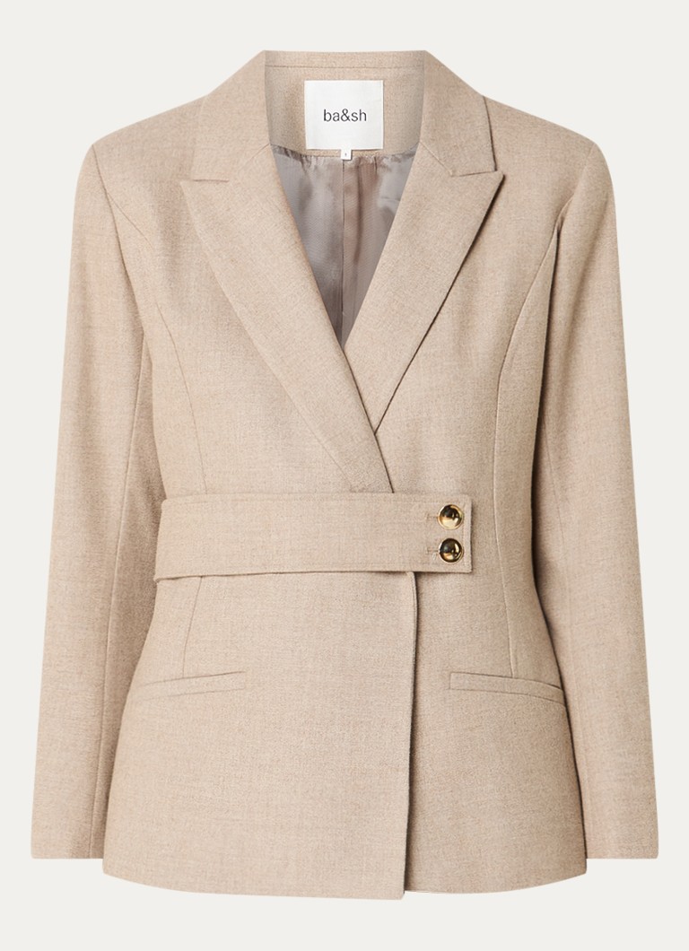 ba&sh Bule blazer with shoulder pads and welt pockets