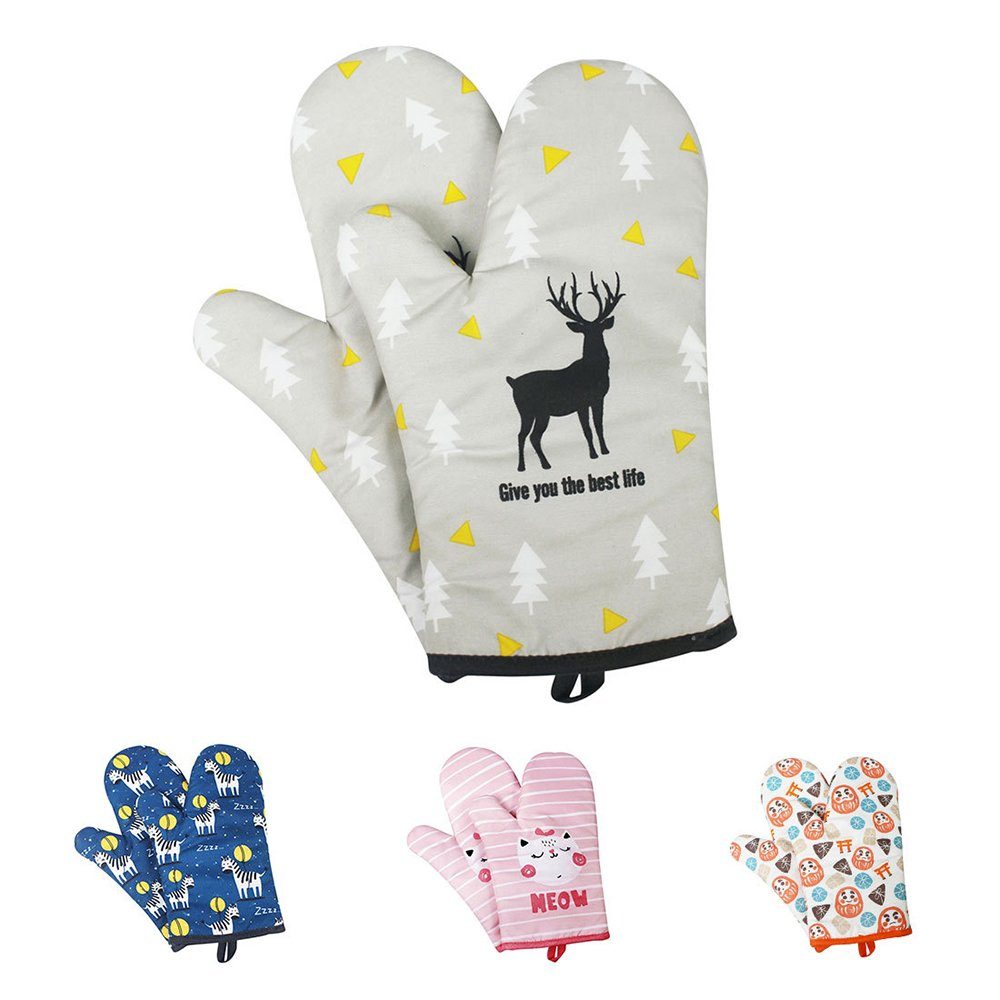 ZanMax Topfhandschuhe 2 Stück Rutschfeste, isolierte Ofenhandschuhe, Backhandschuhe, (2-tlg)