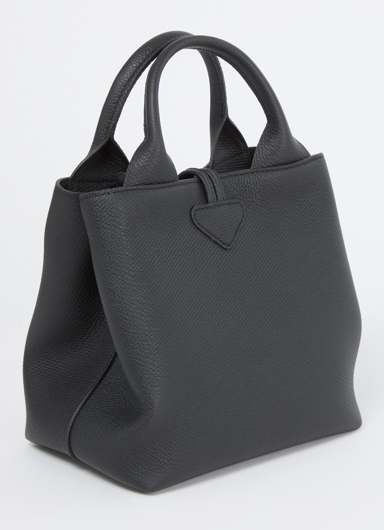 Bolsa Longchamp Le Roseau S em couro com alça de ombro removível.